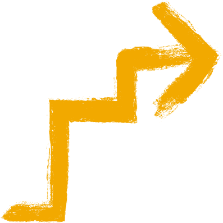 Likewise illustration of yellow arrow pointing to the right.